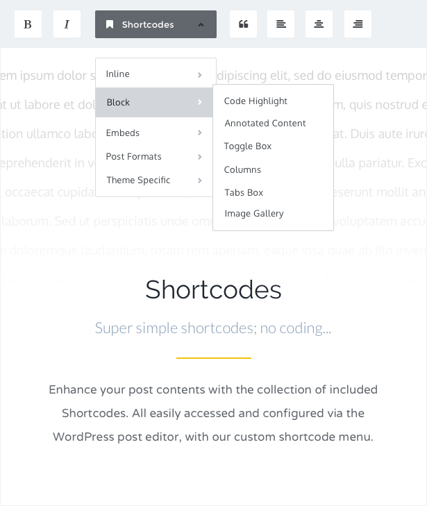 Shortcodes